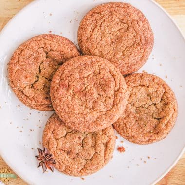 gingersnap cookies on a plate