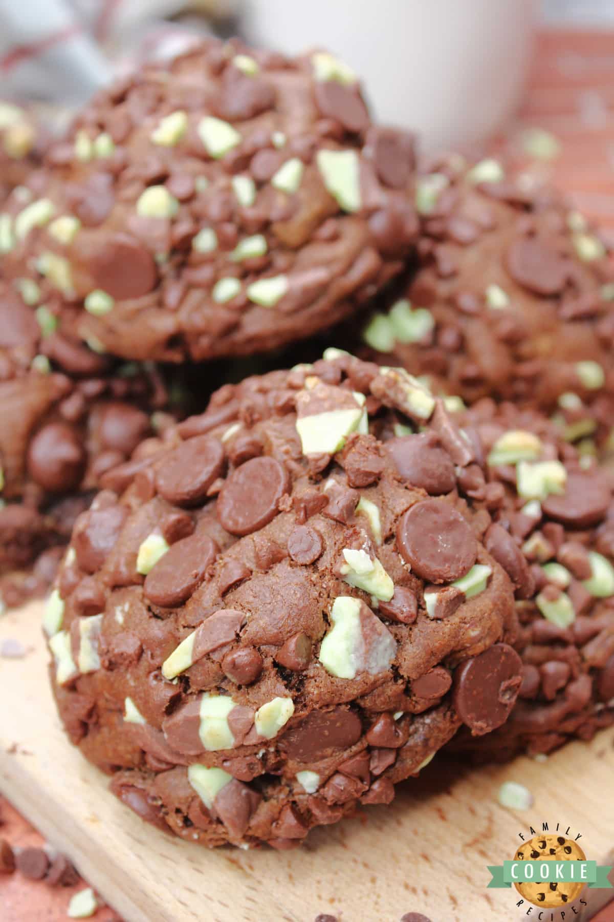Mint Chocolate Cookies filled with chocolate ganache