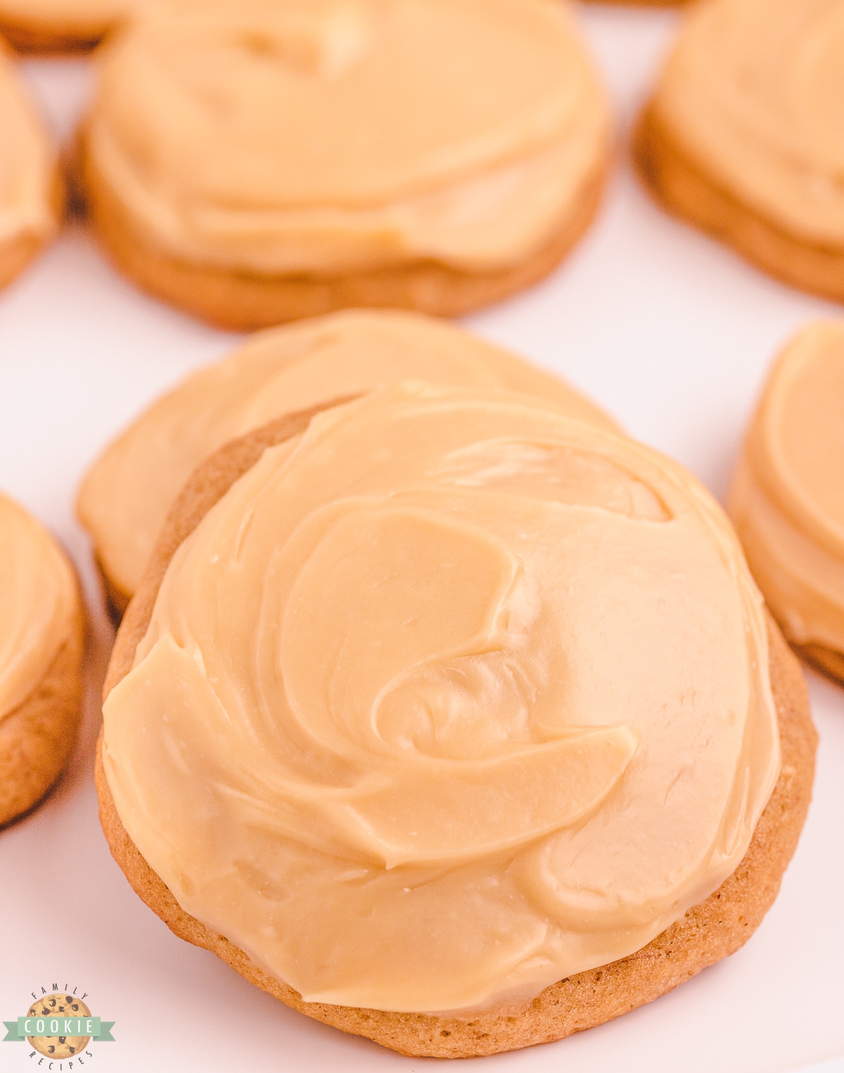 caramel iced banana cookies