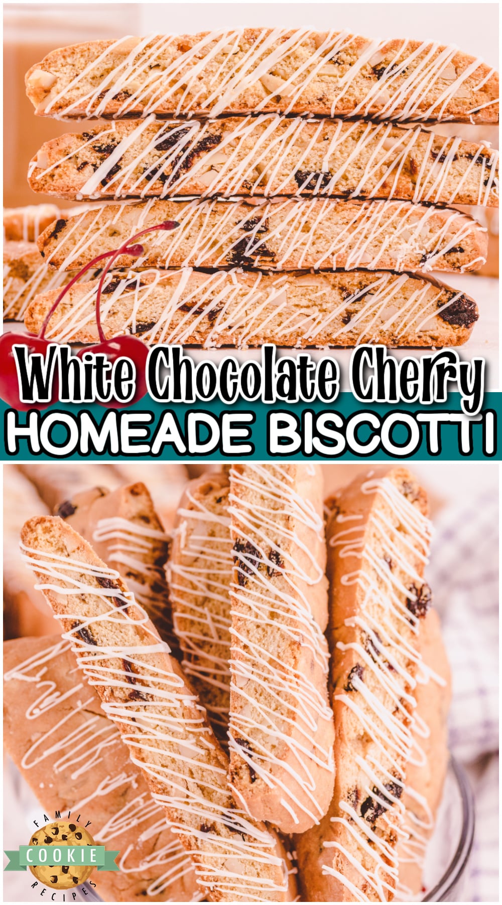 Made with dried cherries & slivered almonds, this homemade cherry biscotti recipe feels fancy and indulgent. Perfect treat for your morning coffee or tea!