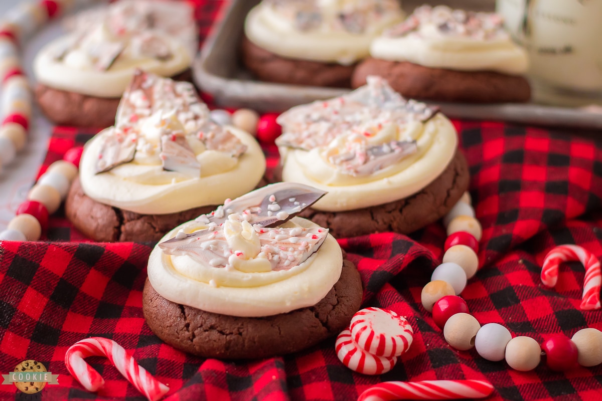 bakery style peppermint bark cookies