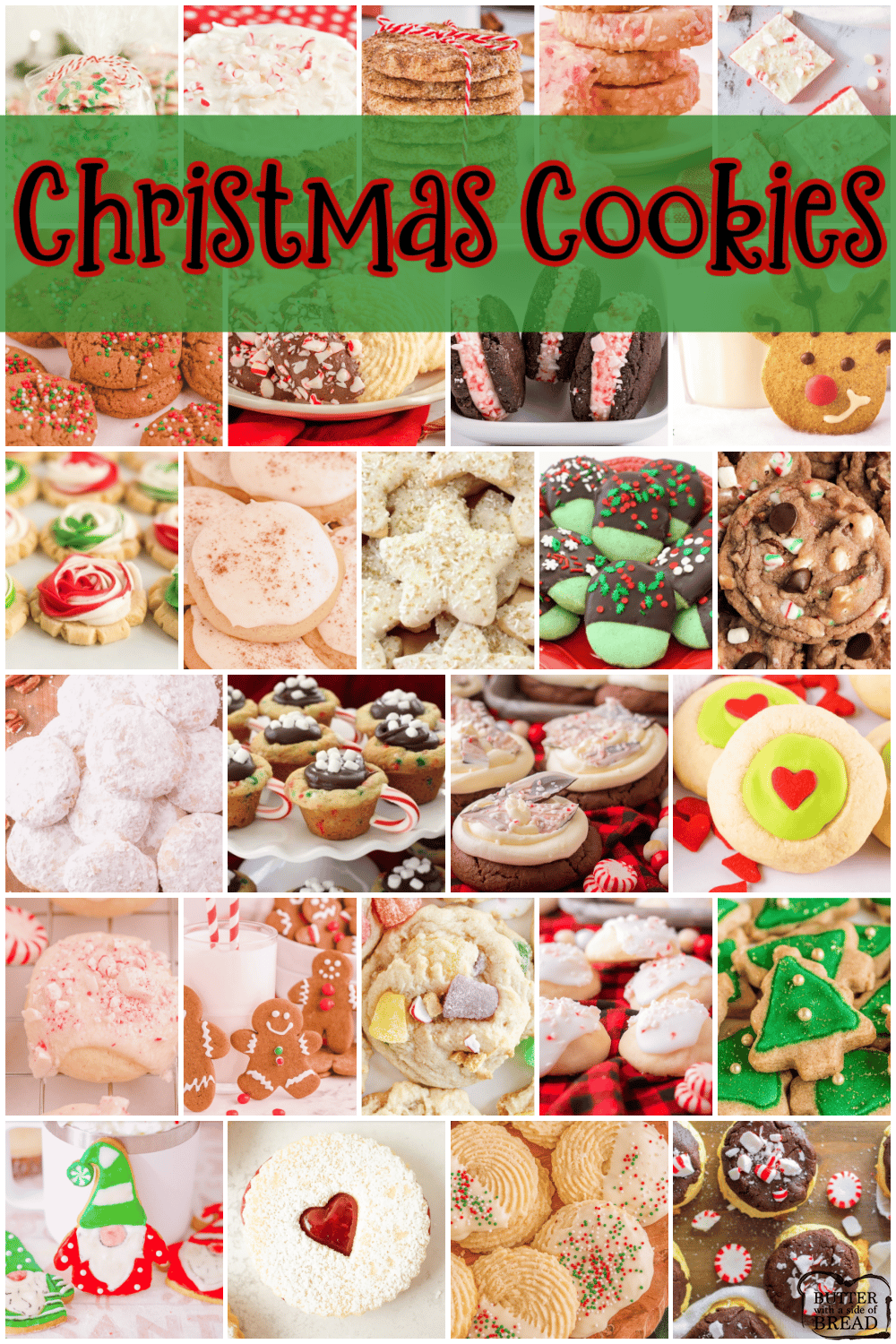 Best collection of easy Christmas Cookies ever- they’re even approved for Santa himself! Our Christmas cookies are perfect for holiday parties, cookie exchanges and neighbor goodie plates! via @buttergirls
