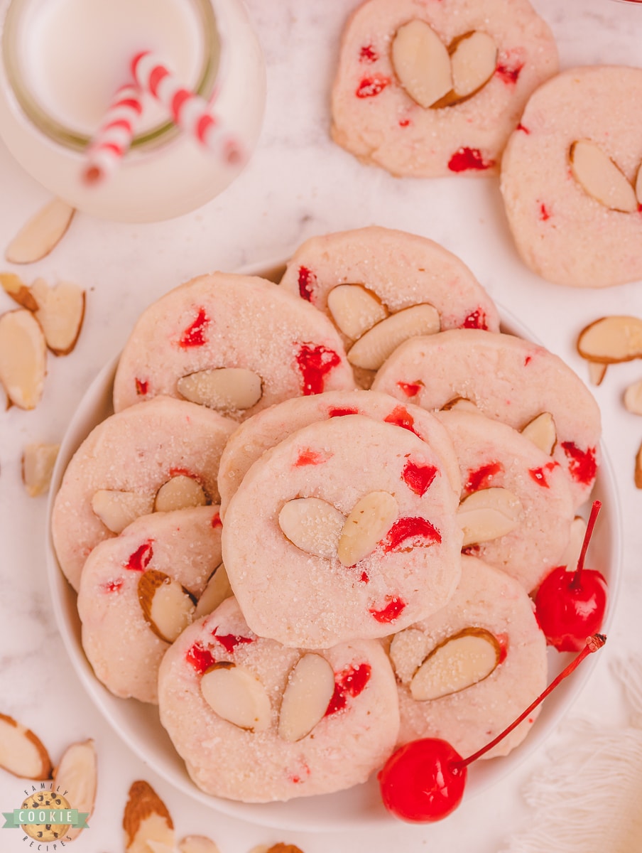 cherry shortbread cookies