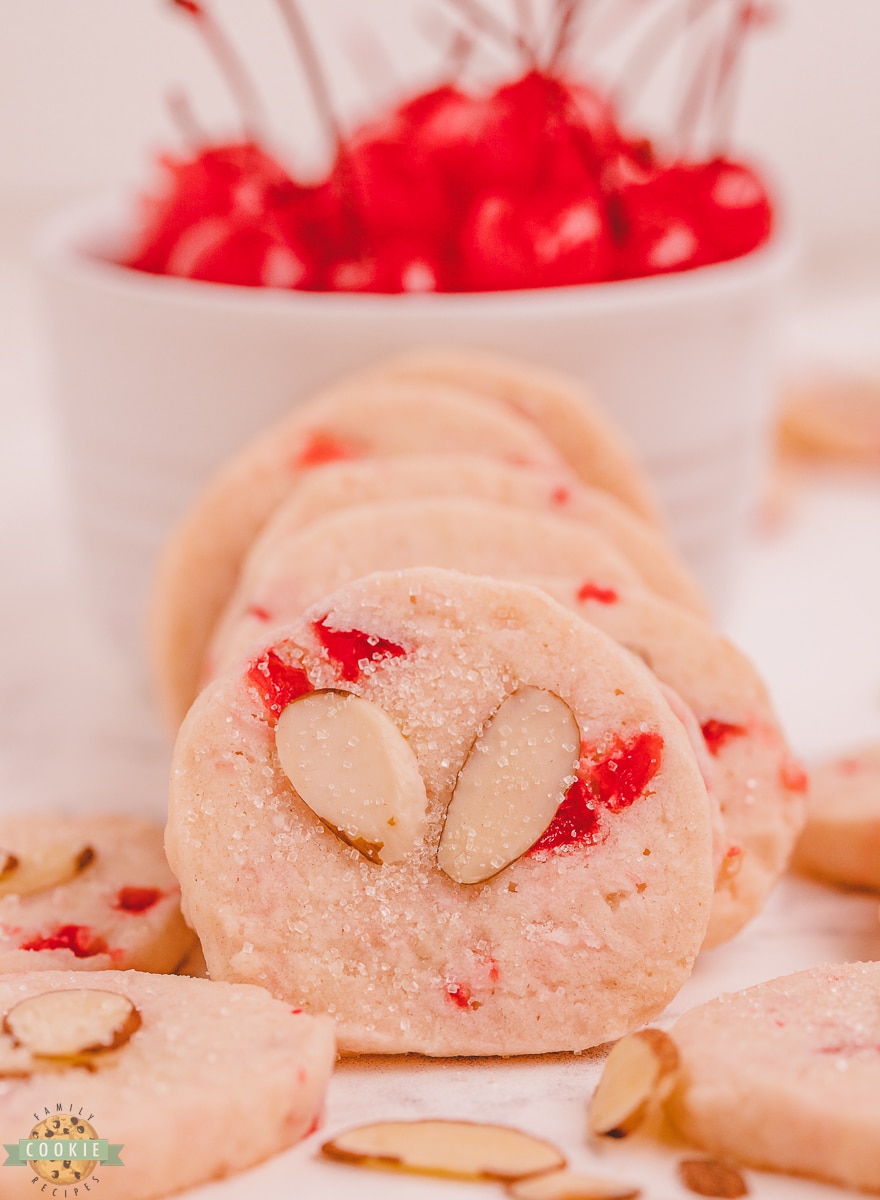 coconut cherry almond shortbread