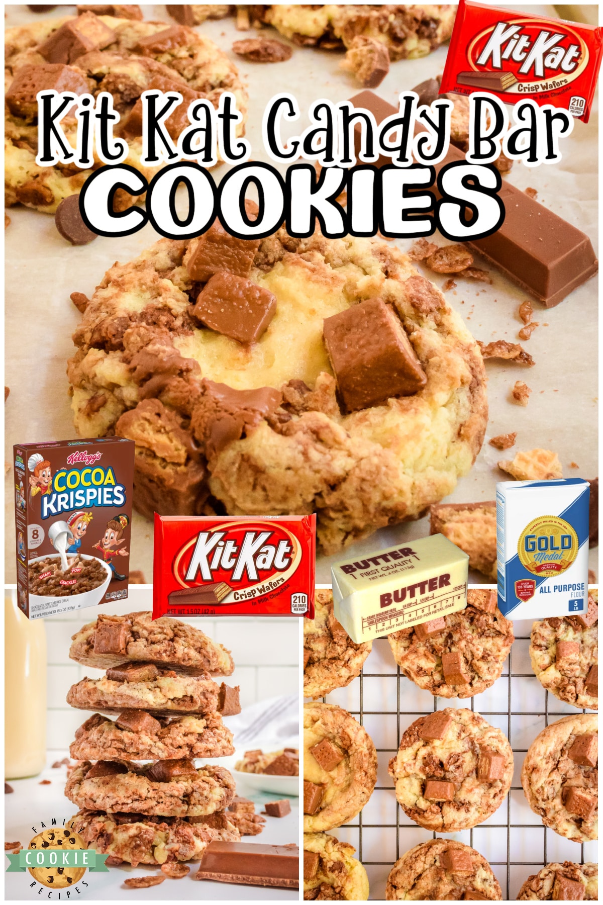 Kit Kat Skillet Cookies - Miss in the Kitchen