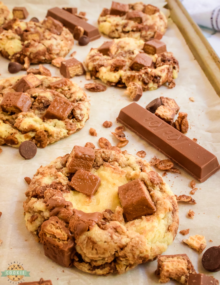 Kit Kat Cookies on a tray