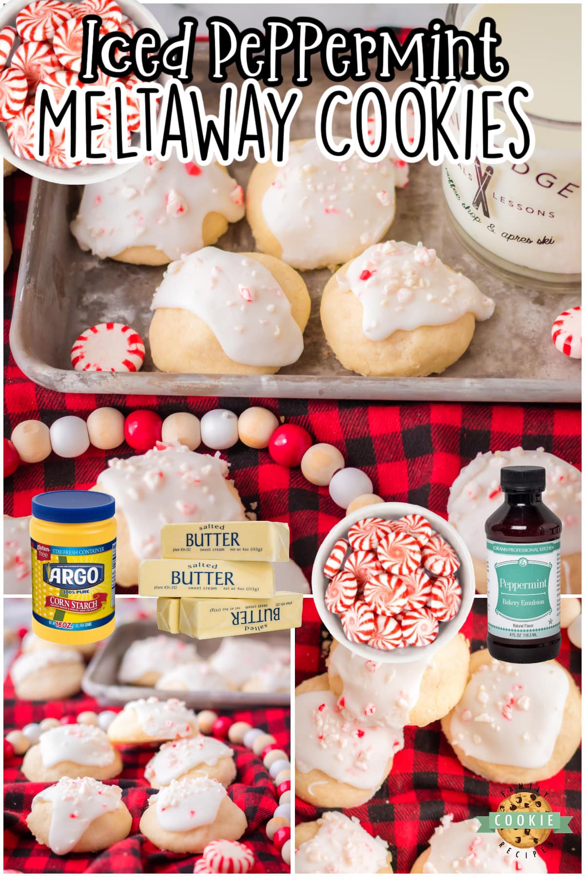 Peppermint Meltaways are a soft, delicate cookies with fantastic peppermint flavor! Made with a simple icing & topped with crushed peppermint, these meltaways are a festive holiday cookie!