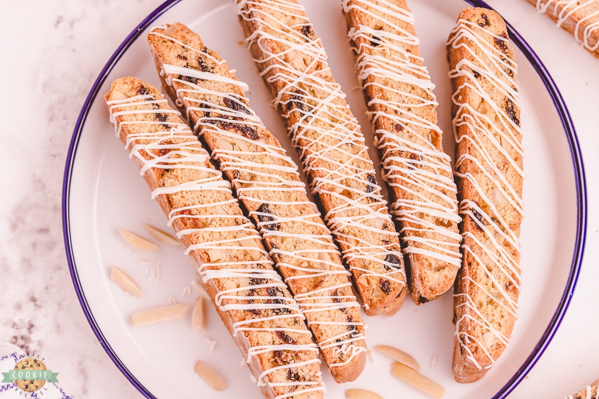 cherry biscotti with white chocolate