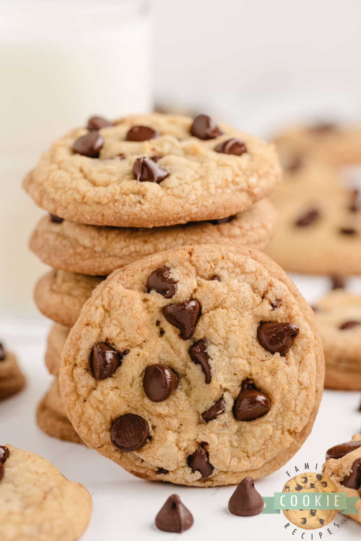 Homemade chocolate chip cookies.