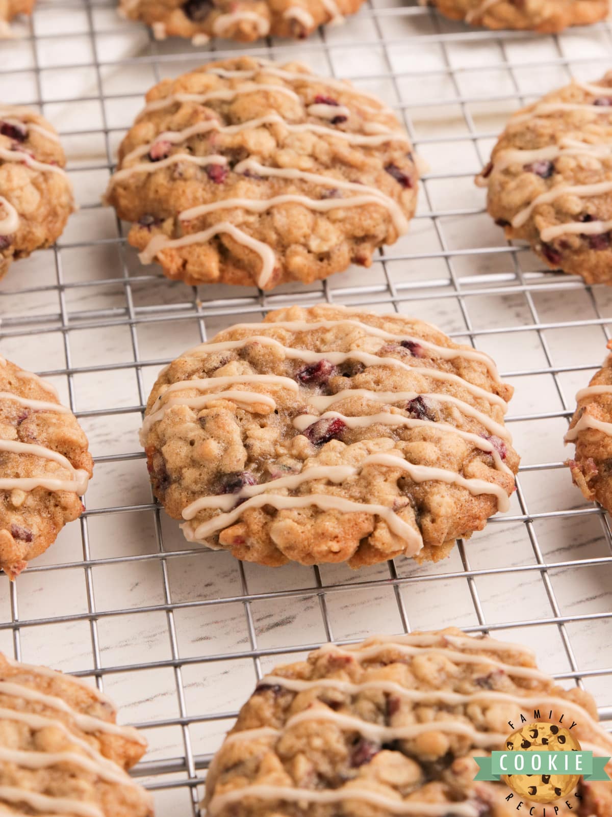 Glazed oatmeal cookies