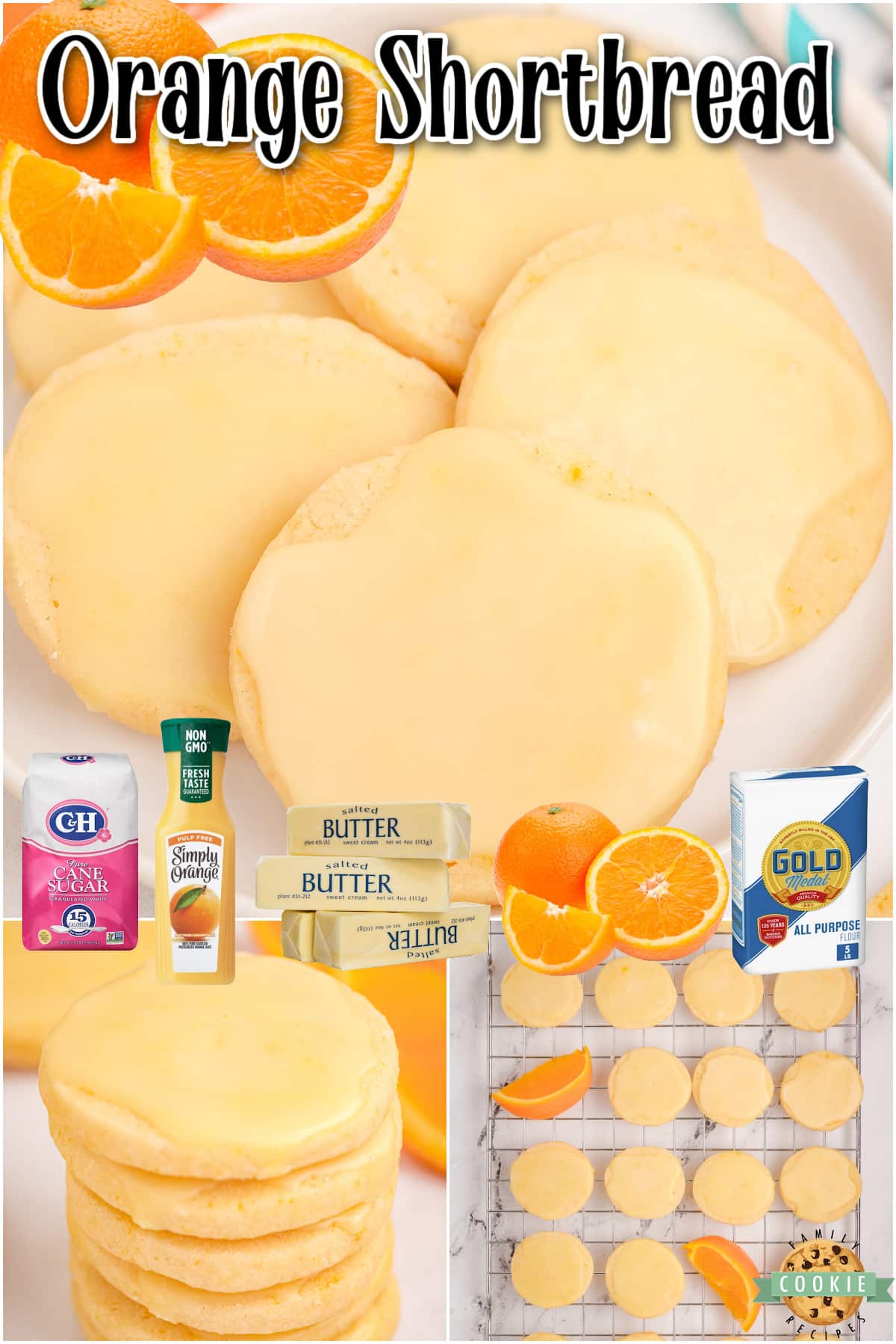 Orange shortbread cookies are a citrus-flavored buttery crisp cookies perfect for afternoon tea. Enjoy these cookies any time of day, as they're sure to brighten it up!