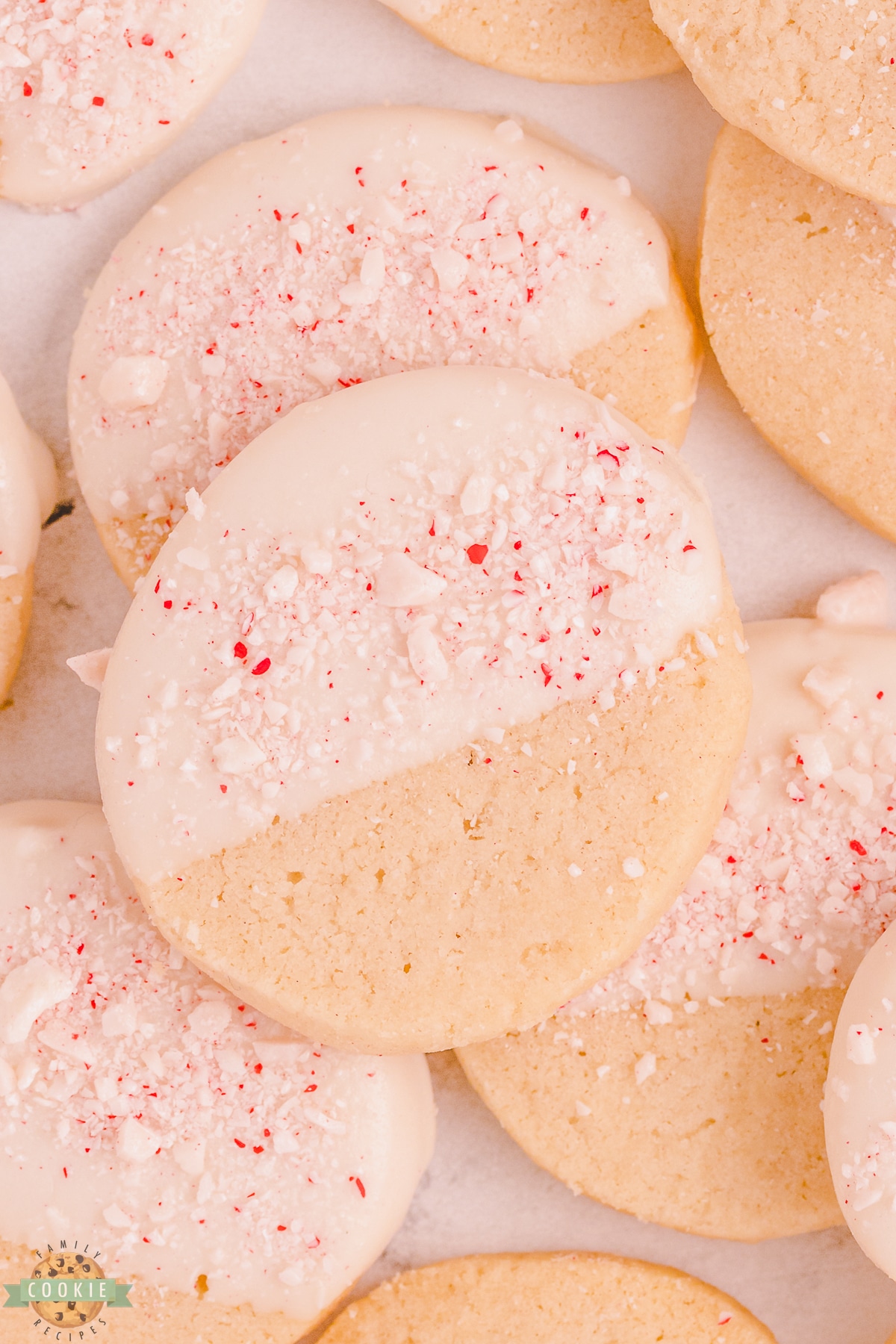white chocolate dipped shortbread