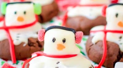 peppermint stuffed snowman cookies
