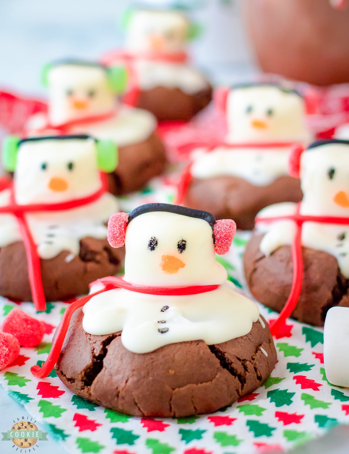 peppermint stuffed snowman cookies