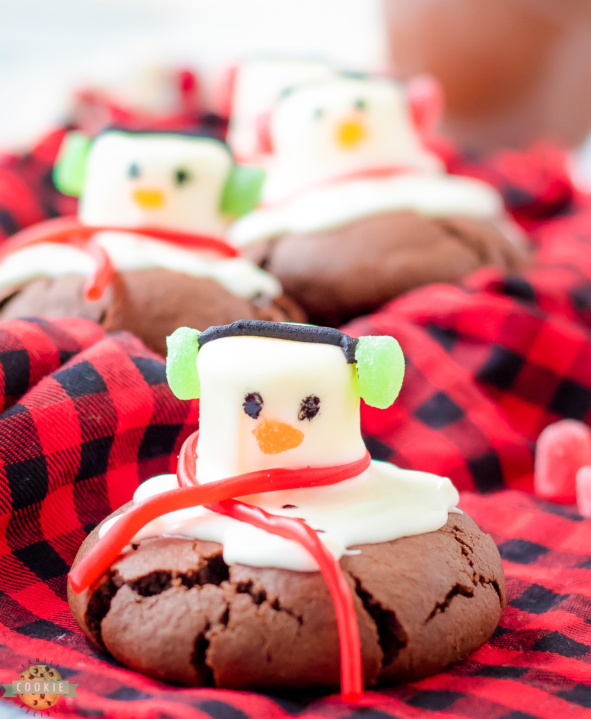 snowman candy cookies