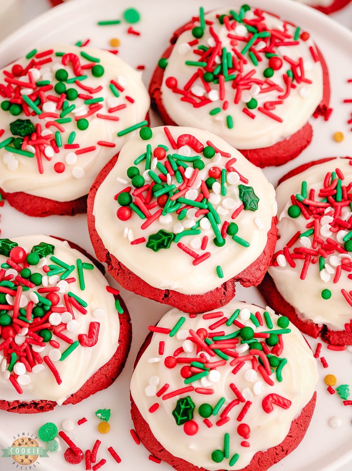 cream cheese iced red velvet cookies