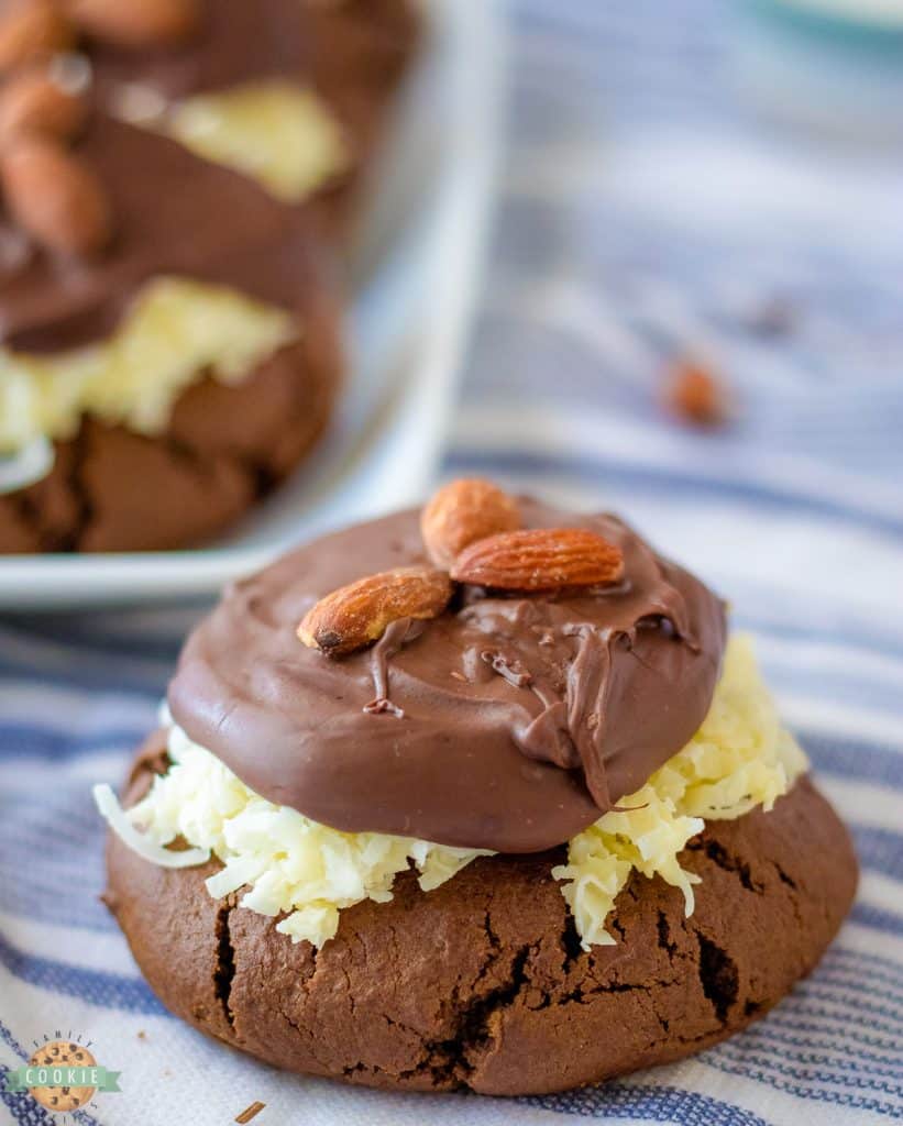 decadent Bakery Style Almond Joy cookies