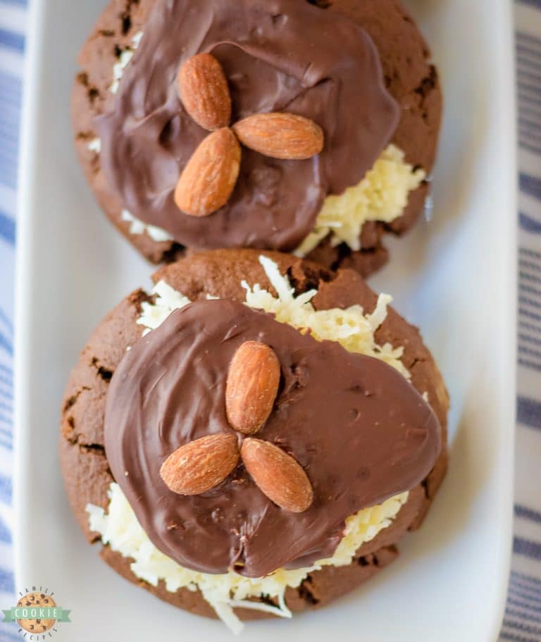 BAKERY STYLE ALMOND JOY COOKIES - Family Cookie Recipes