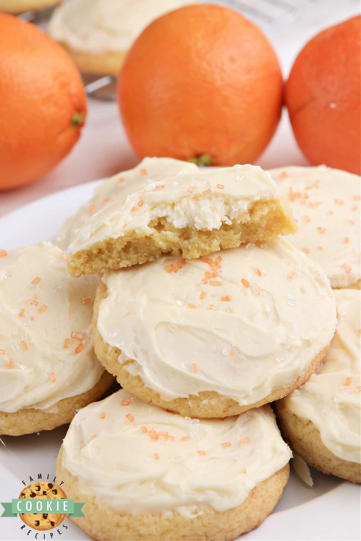 Frosted Orange Juice Cookies made with orange juice concentrate in both the cookies and the frosting! Simple orange cookie recipe packed with orange flavor!