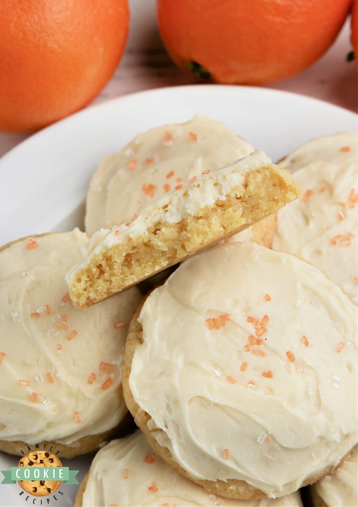Frosted Orange Juice Cookies made with orange juice concentrate in both the cookies and the frosting! Simple orange cookie recipe packed with orange flavor!