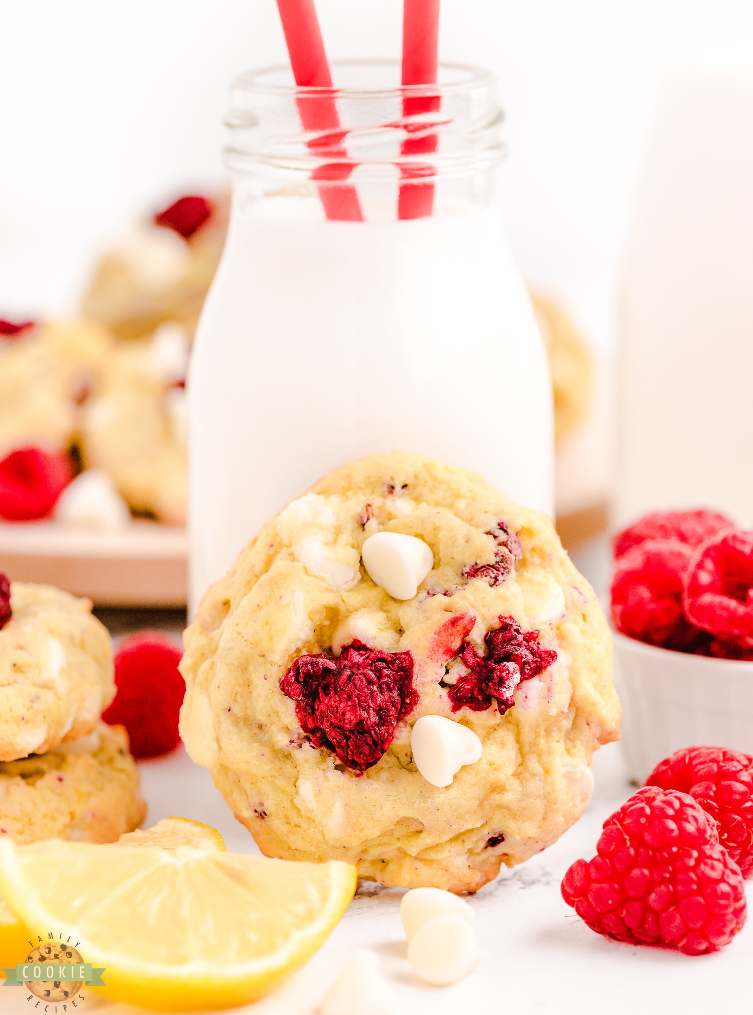 lemon raspberry cookies with pudding mix