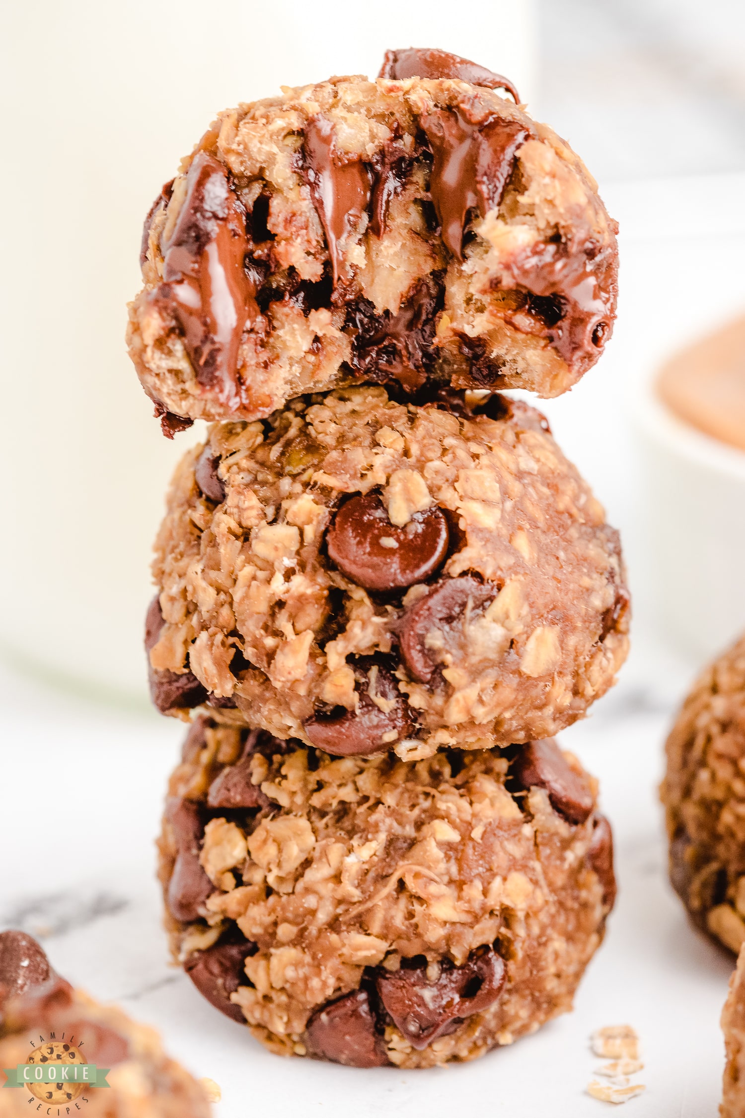 rolled Vegan cookies with chocolate chips