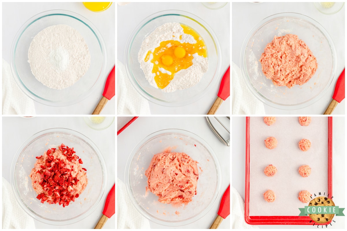 How to make Strawberry Cake Mix Cookies