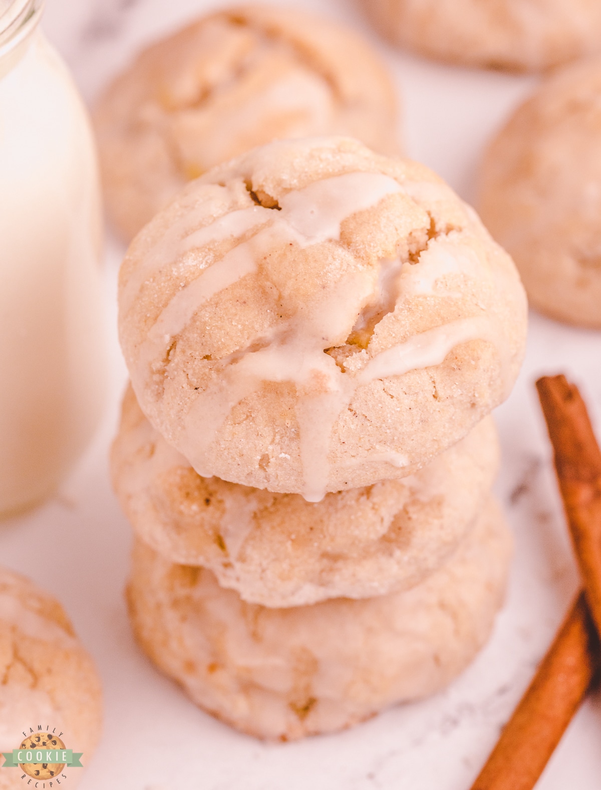 stack of apple cinnamon scookies