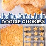 Healthy Carrot Apple Dog Cookies recipe.PIN