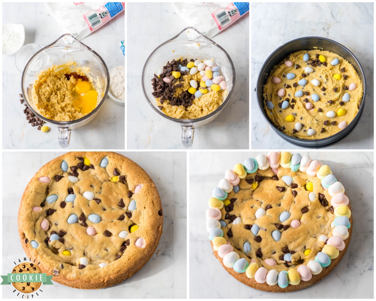 how to make an Easter cookie cake