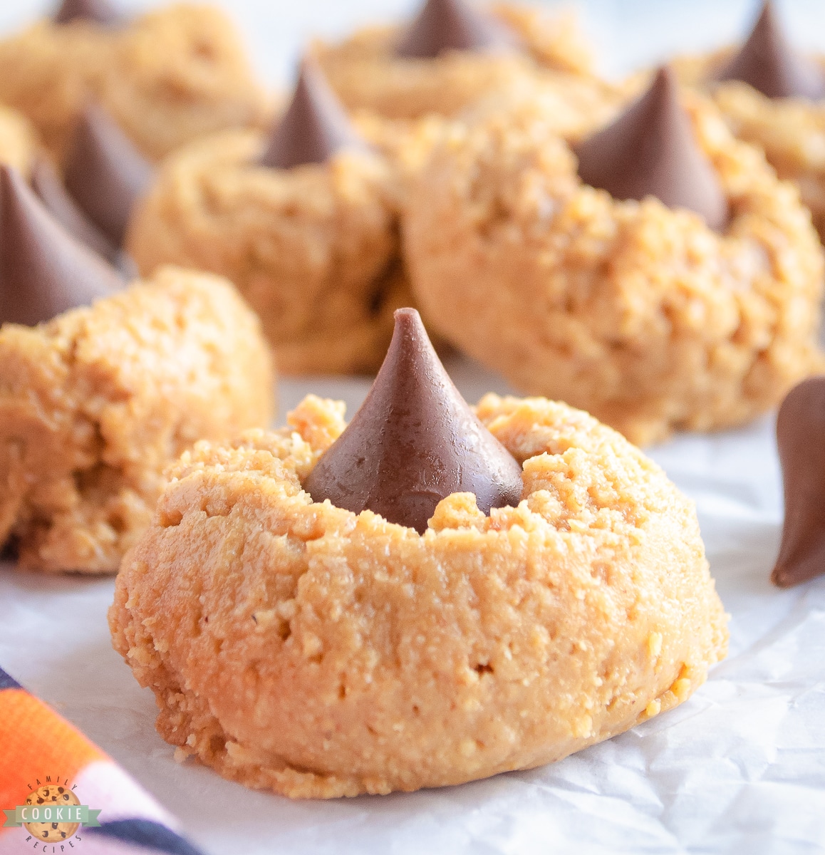 no bake peanut butter blossom cookies