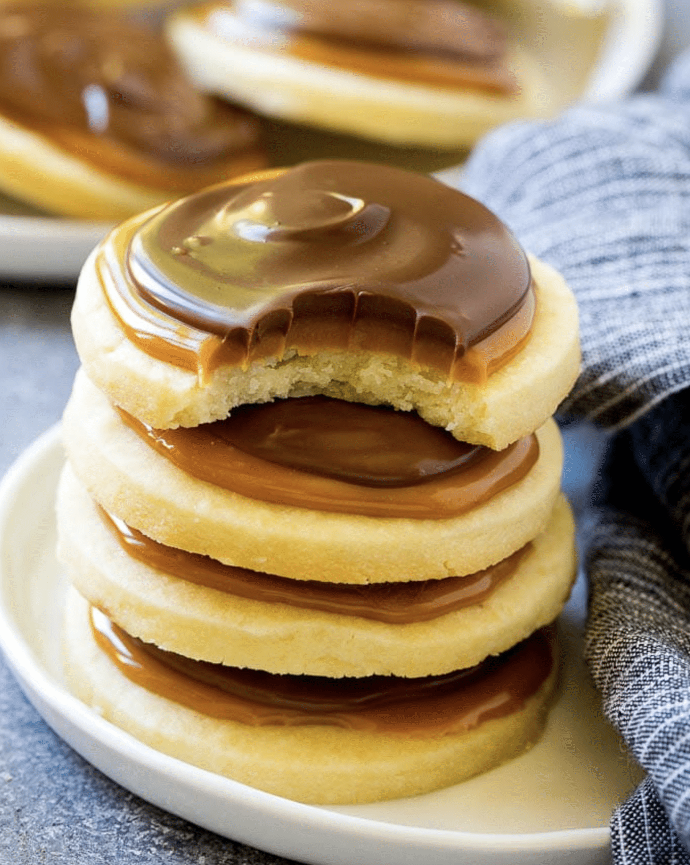 Stack of Twix cookies