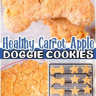 Healthy Carrot Apple Dog Cookies recipe.PIN
