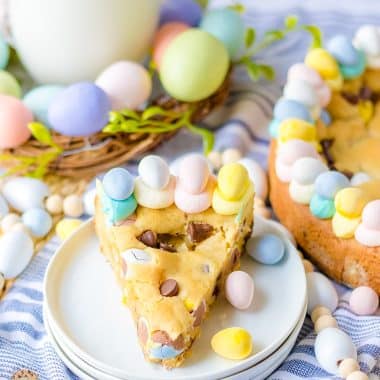 slice of Easter cookie cake