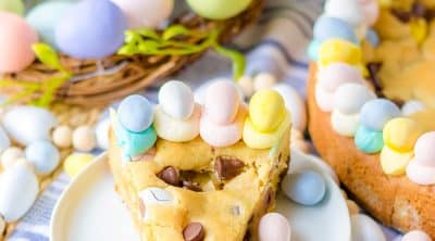 slice of Easter cookie cake