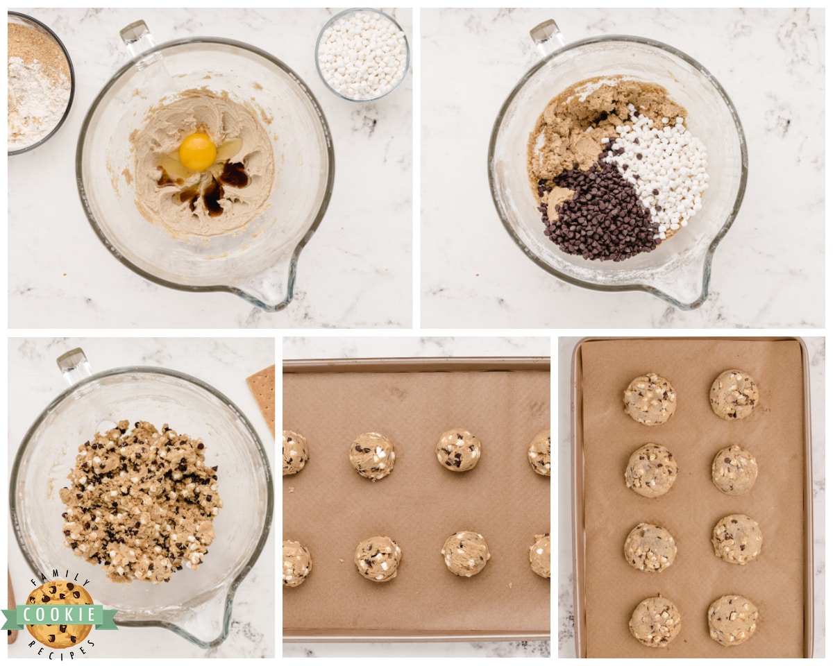 how to make loaded s'mores cookies