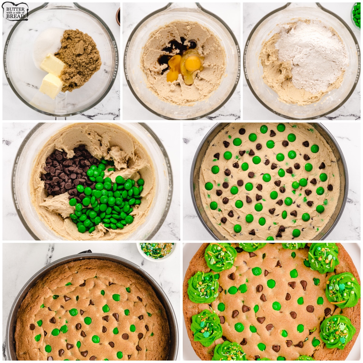 how to make a St. Patricks day cookie cake
