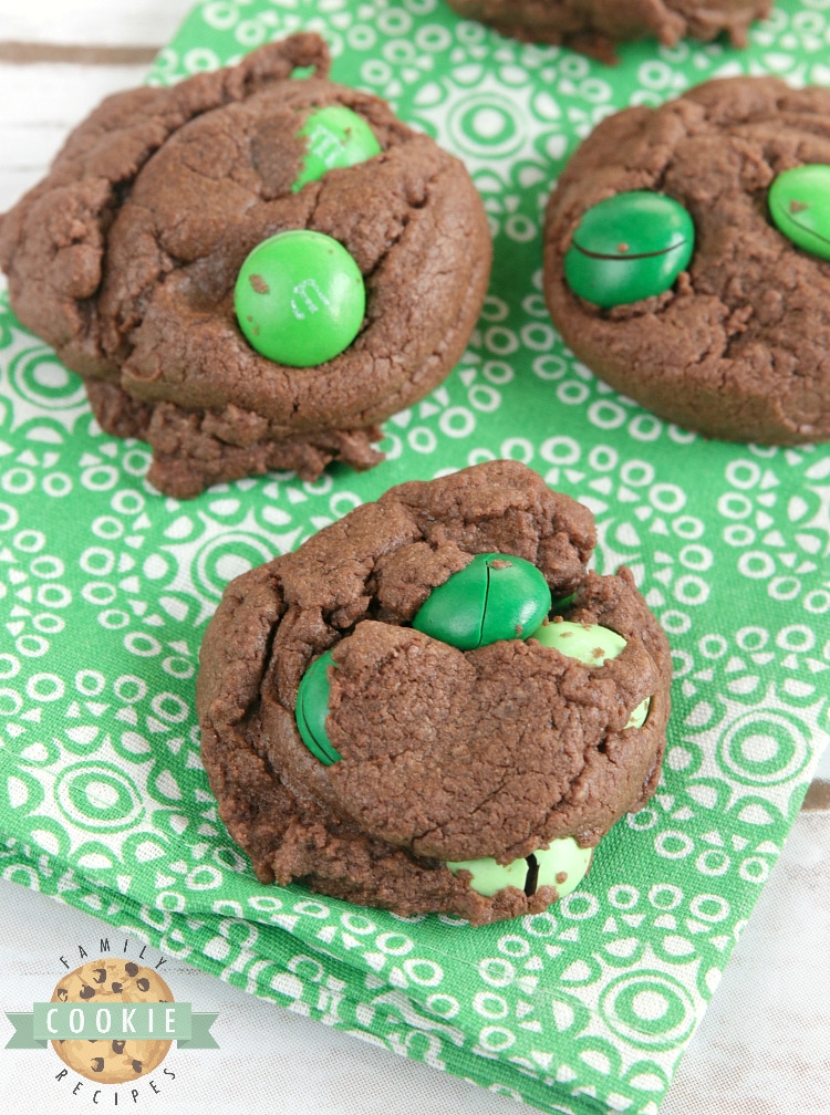 Mint Chocolate Cake mix cookies.