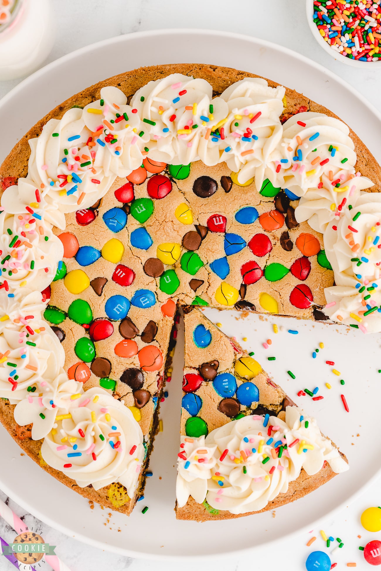 frosted cookie cake for birthdays