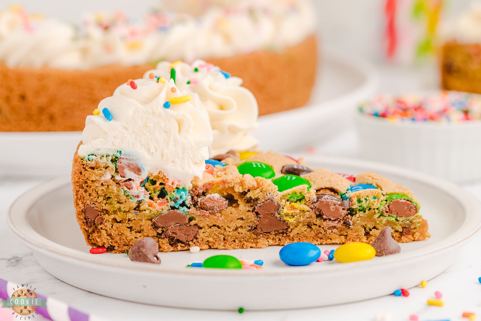 slice of birthday cake cookie