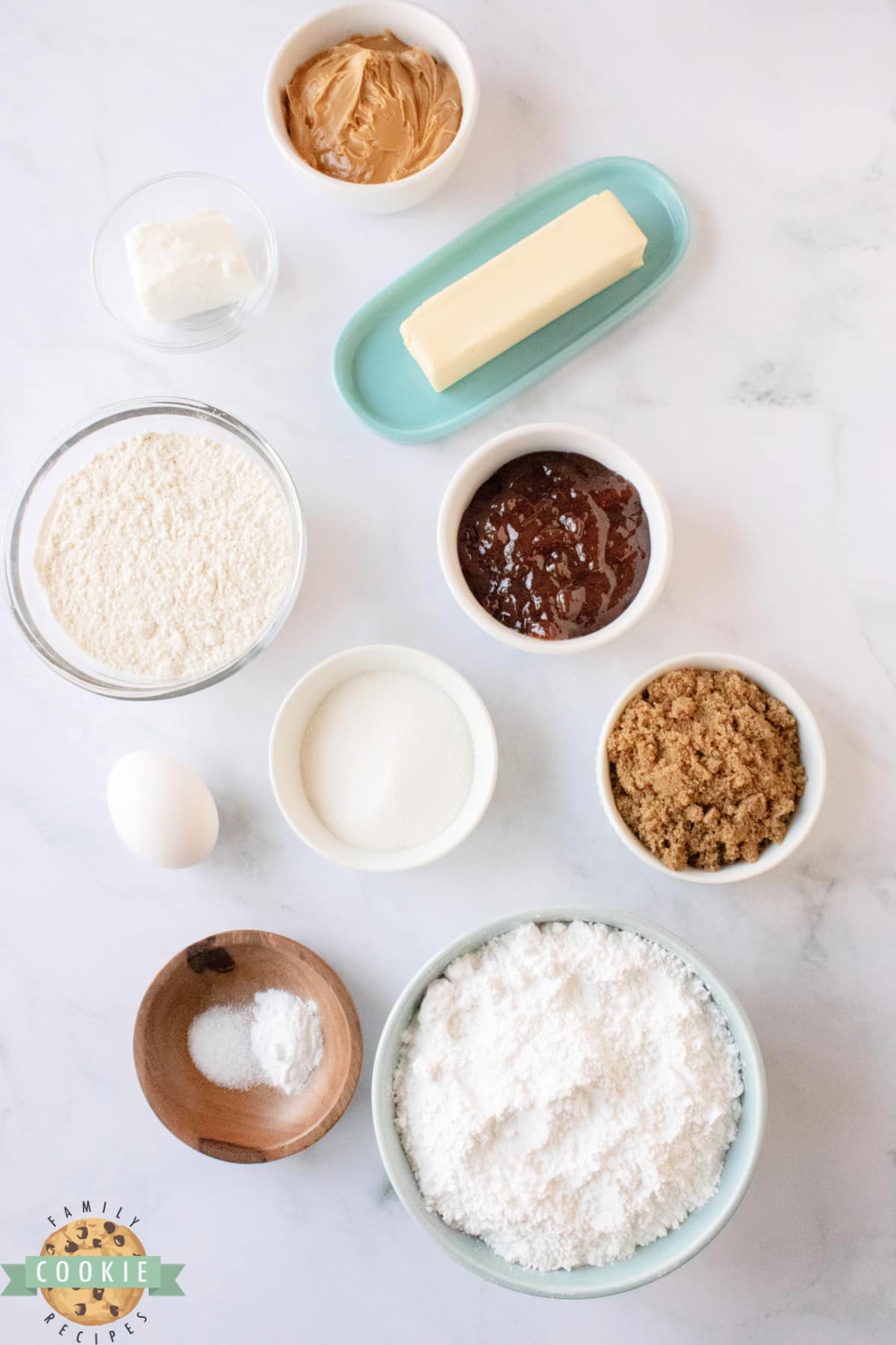 Ingredients in Peanut Butter Cookie Sandwiches