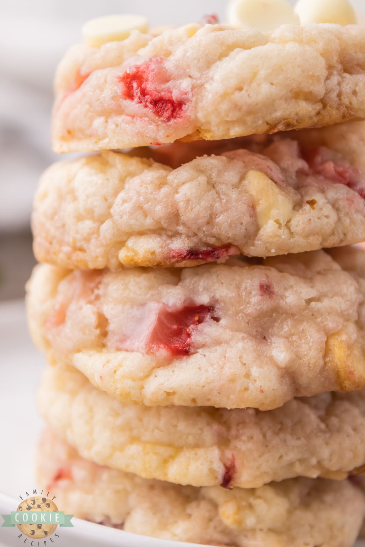 White Chocolate Chip Strawberry Cookies