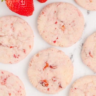 cream cheese sugar cookies with strawberry