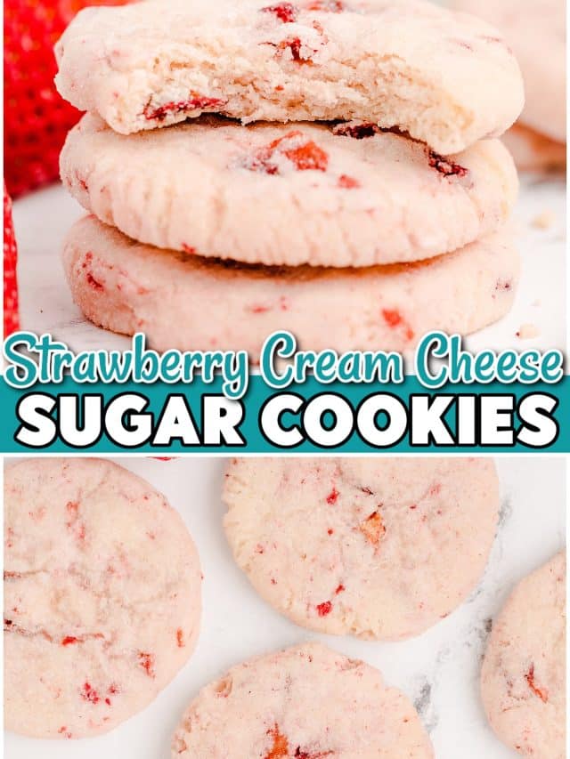 Strawberry Cream Cheese Sugar Cookies