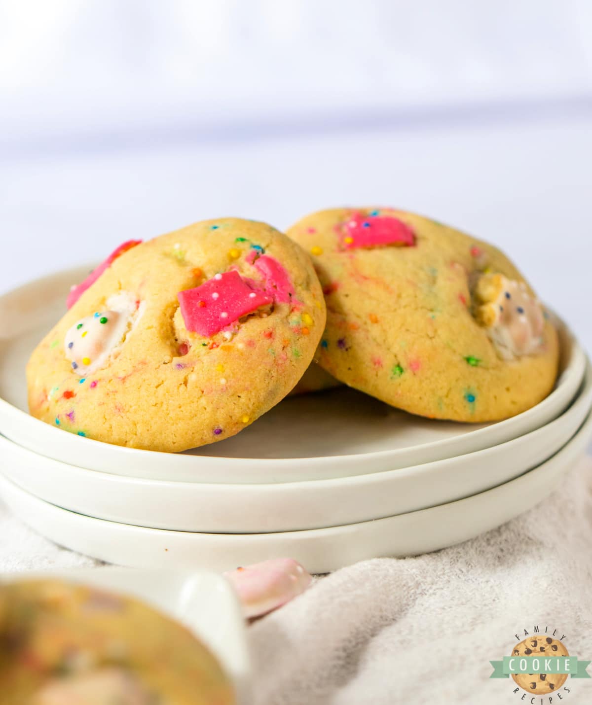 Cookies made with sprinkles and frosted animal cookies