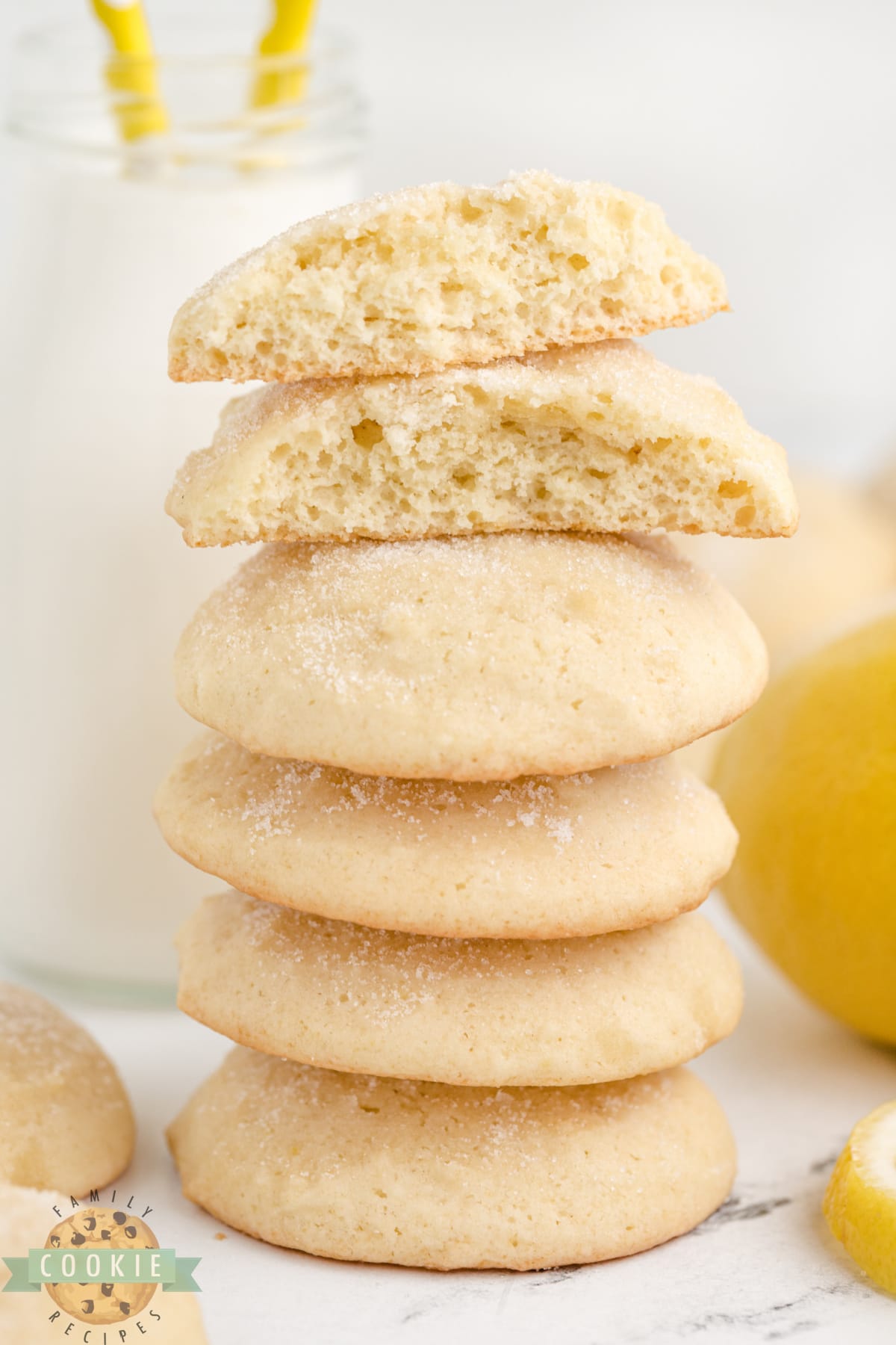 Easy Lemonade Cookies are soft, chewy and packed with lemon! These delicious lemon cookies are made with only 6 ingredients, one of them being lemonade concentrate.