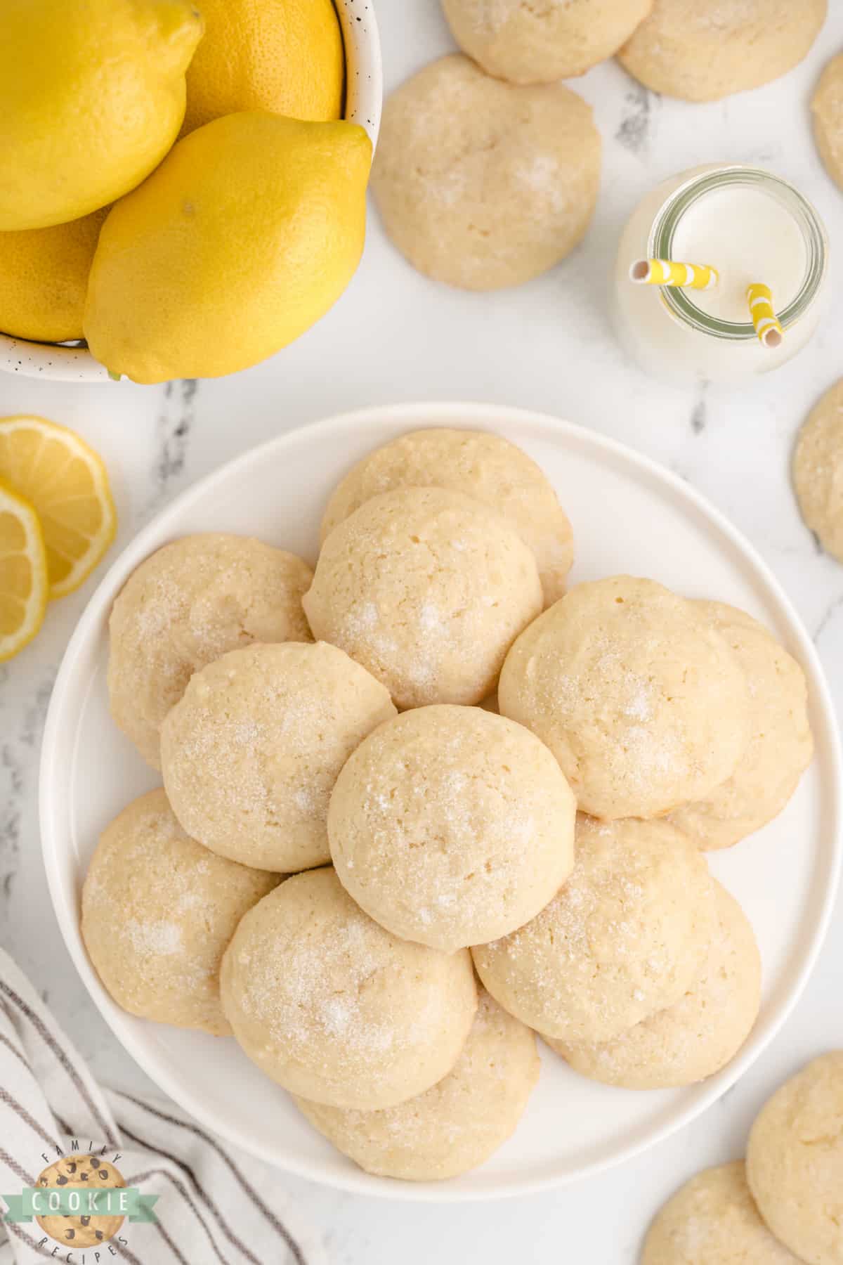 Easy Lemonade Cookies are soft, chewy and packed with lemon! These delicious lemon cookies are made with only 6 ingredients, one of them being lemonade concentrate.