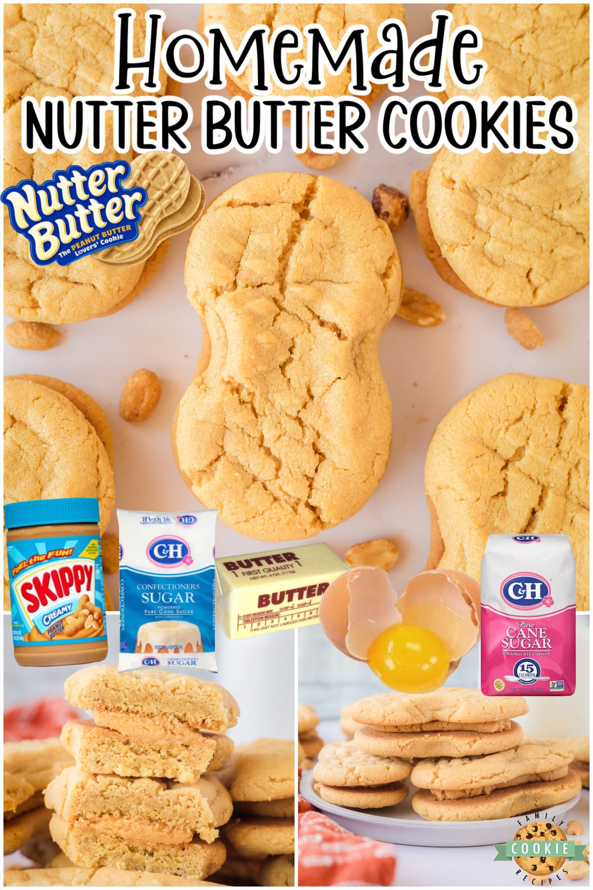 Homemade Nutter Butters are soft, chewy cookies that are so much better than the store-bought! Sweet & packed with great flavor, these copycat peanut butter cookies are a hit! 