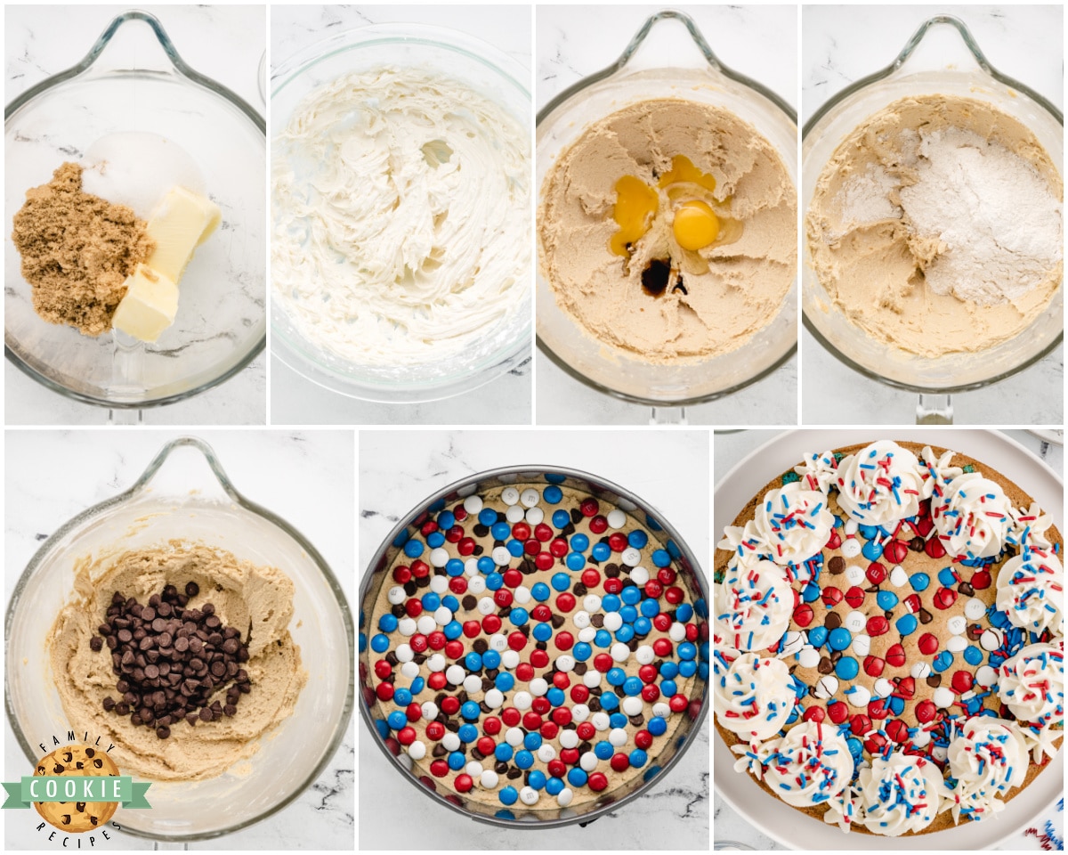 how to make a Patriotic cookie cake
