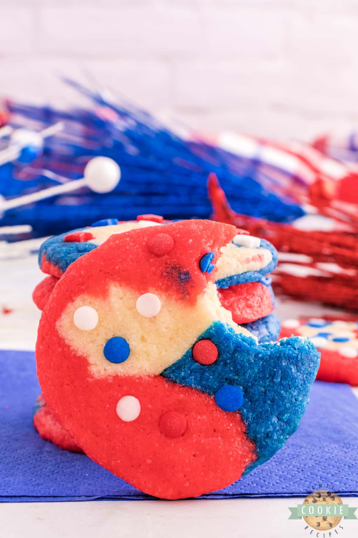 Red, white and blue sugar cookie recipe